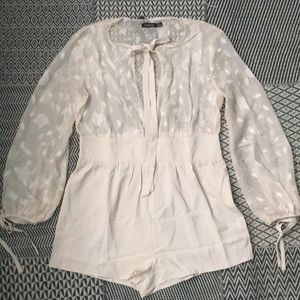 Sheer Bodice Playsuit/Romper
